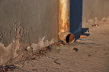 Image showing Gutter pipe on a street