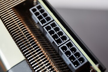 Image showing Grapgics card with many 8-pin power connectors