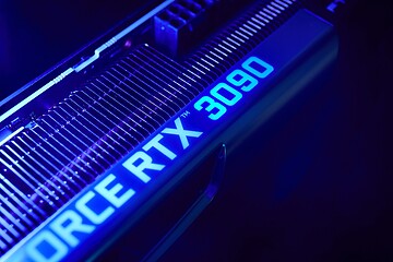 Image showing Geforce RTX 3090 Nvidia GPU graphics card detail