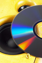 Image showing Loudspeaker and cd