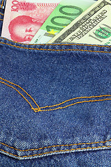 Image showing bluejeans and money