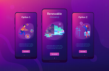 Image showing Renewable resource UI UX app interface template.