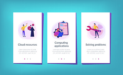 Image showing Cloud engineering app interface template.