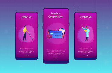 Image showing Healthcare smart card app interface template.