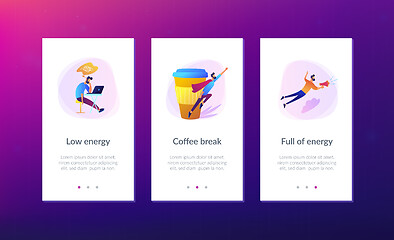 Image showing Coffee break app interface template.