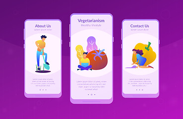 Image showing Healthy lifestyle UI UX app interface template.