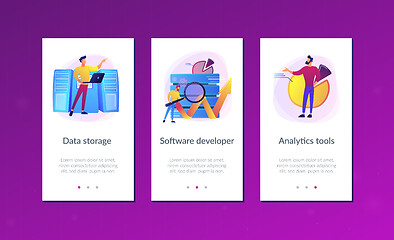 Image showing Big data tools app interface template.