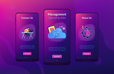 Image showing Cloud management app interface template.