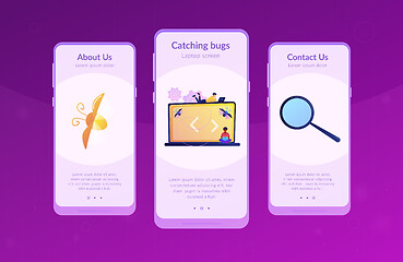 Image showing Software testing it app interface template