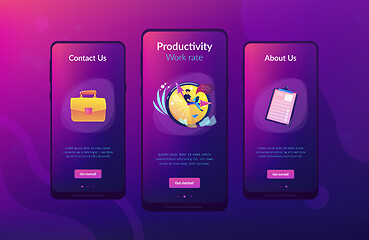 Image showing Time management app interface template.