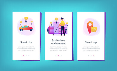 Image showing Barrier-free environment and smart city app interface template.