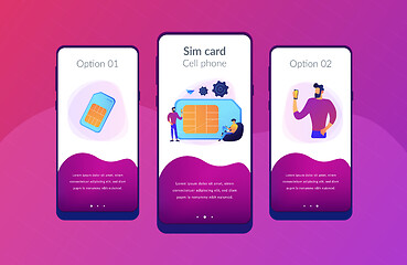 Image showing Mobile phones card app interface template.