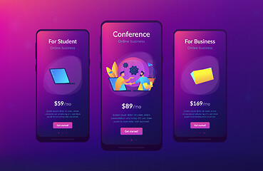 Image showing Online conference and business app interface template.