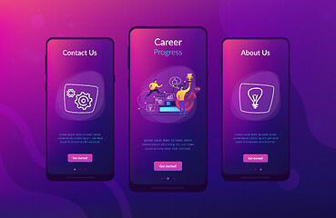 Image showing Business coaching app interface template.