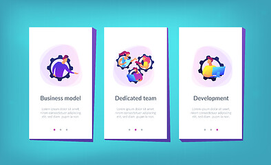 Image showing Dedicated team it app interface template