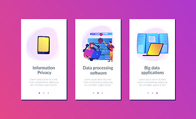 Image showing Big data applications app interface template.