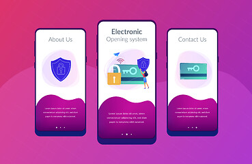 Image showing Security access card app interface template.