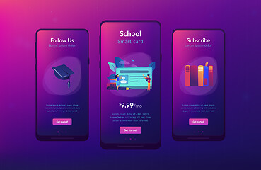 Image showing Smartcards for schools app interface template.