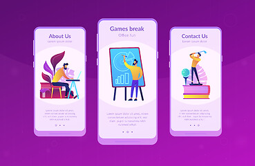 Image showing Office fun app interface template.
