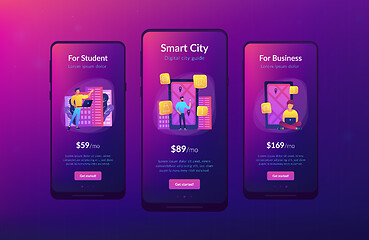 Image showing Smart city and digital city guide app interface template.