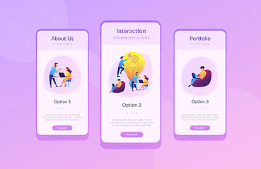 Image showing Coworking app interface template.