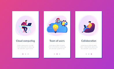Image showing Cloud collaboration app interface template.