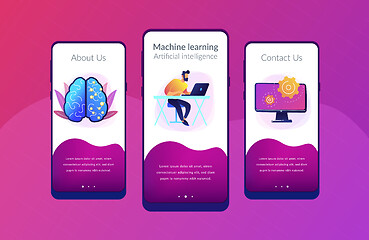 Image showing Artificial intelligence concept vector app interface template.