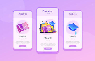 Image showing Video tutorial app interface template.