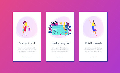 Image showing Discount and loyalty card app interface template.