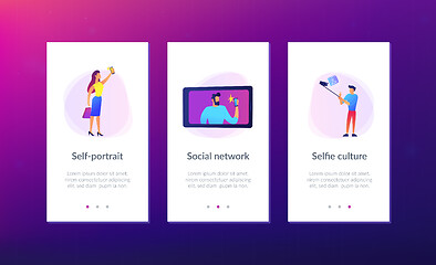 Image showing Selfie app interface template.