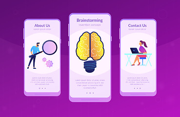 Image showing Creating ideas concept app interface template.