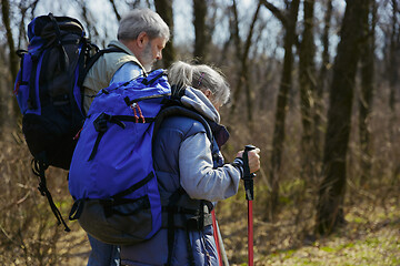 Image showing Travel and tourism. Family couple enjoying walk together