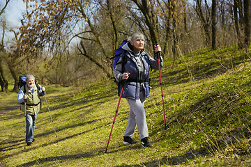 Image showing Travel and tourism. Family couple enjoying walk together