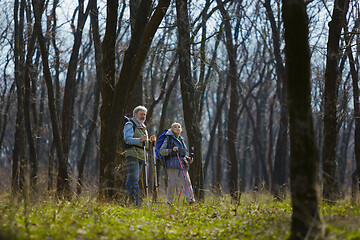 Image showing Travel and tourism. Family couple enjoying walk together