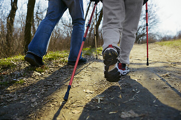 Image showing Travel and tourism. Family couple enjoying walk together