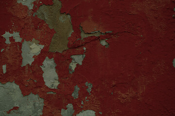 Image showing Background texture of old flaking red paint