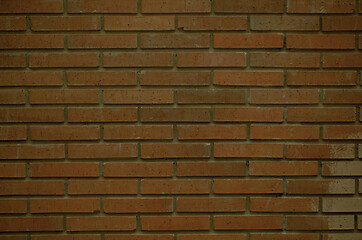 Image showing Red brick wall full frame background texture