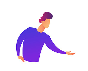 Image showing Businessman doing demonstrating gesture with hands vector illustration.