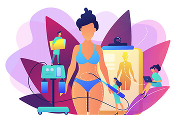 Image showing Liposuction concept vector illustration.