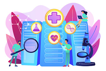 Image showing Big data healthcare concept vector illustration.