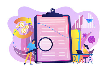 Image showing Cash flow statement concept vector illustration.