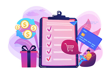 Image showing Cash back concept vector illustration.