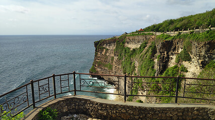 Image showing Cliff at Uluwatu Temple or Pura Luhur Uluwatu