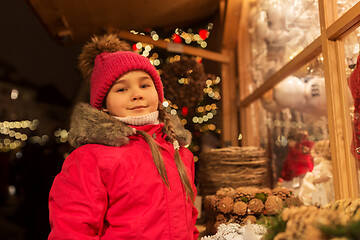 Image showing girl at christmas market