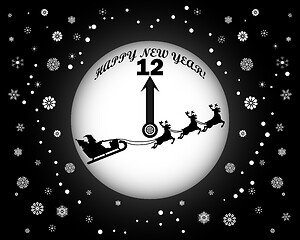 Image showing new year vector in black style