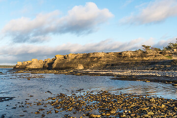 Image showing Limestone formations by seaside