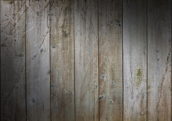 Image showing Distressed wooden background with weathered boards