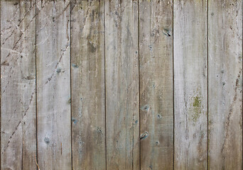 Image showing Distressed wooden background with weathered boards