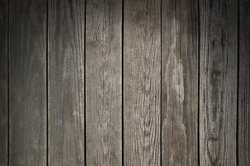 Image showing Weathered wooden planking background lit from above