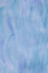 Image showing Blue watercolor color painted background